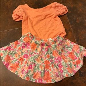 Carter's Coral Top with Eyelet Detail